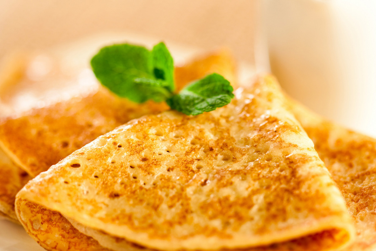 Простые блины на молоке