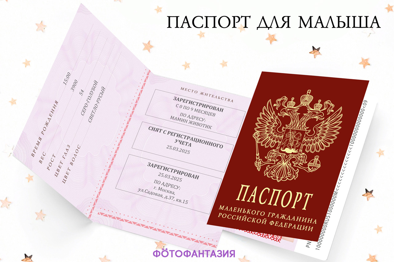 Детский паспорт – чудесный подарок малышу
