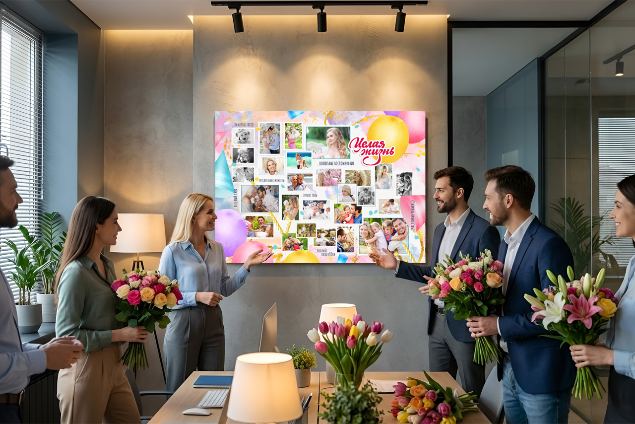 Стенгазета на день рождения с фото