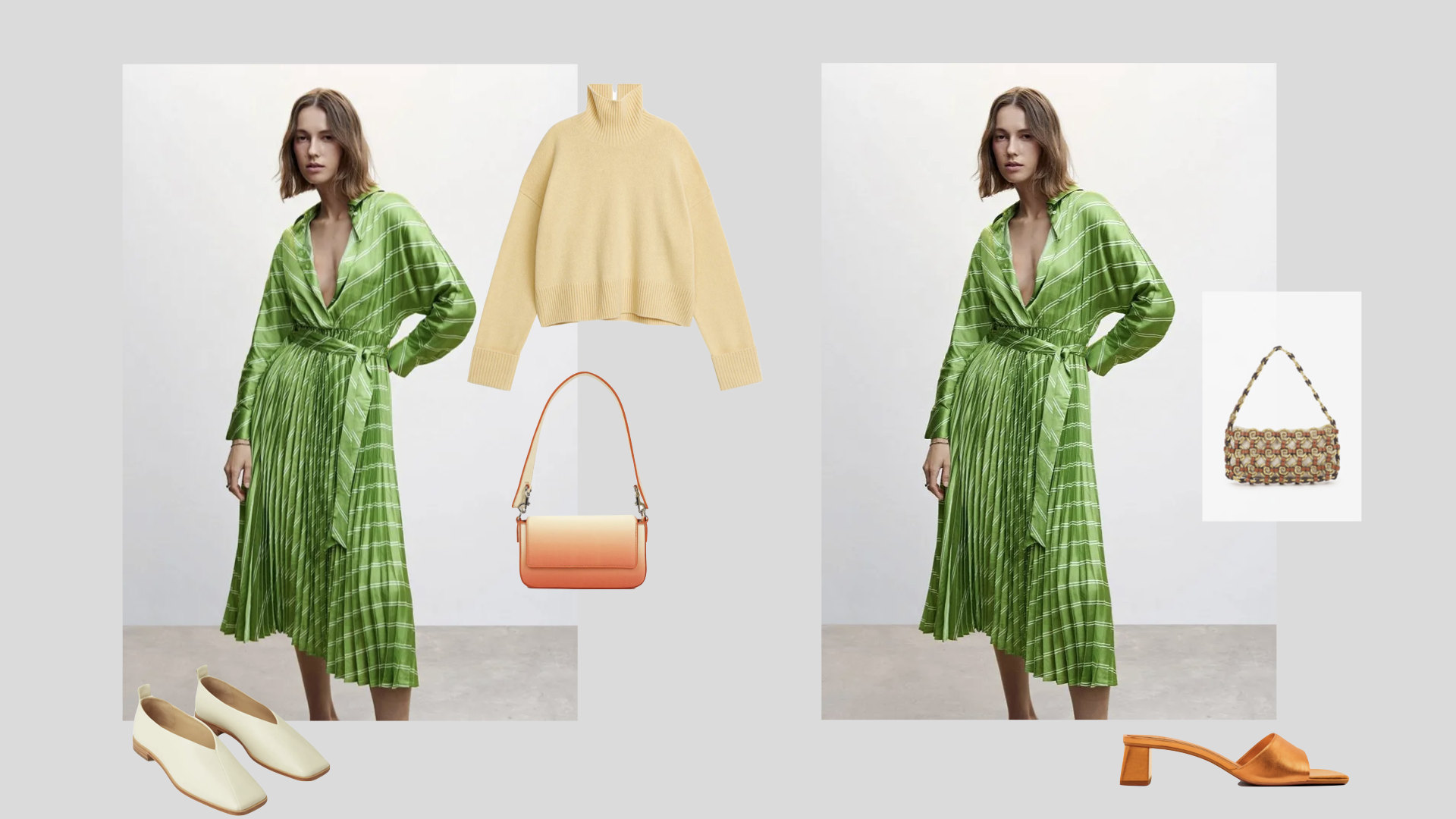 Одно платье 6 образов на весну