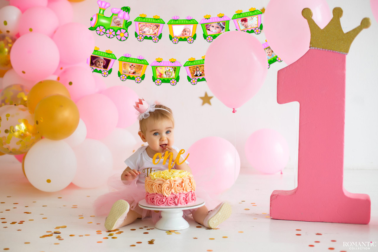 Паровозик на годик: готовые шаблоны