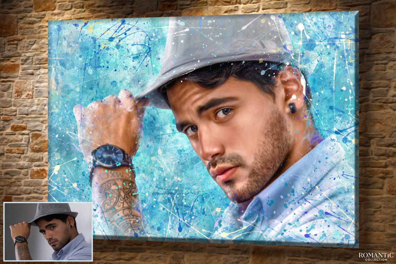 Портрет мужчины по фотографии в подарок на День защитника Отечества