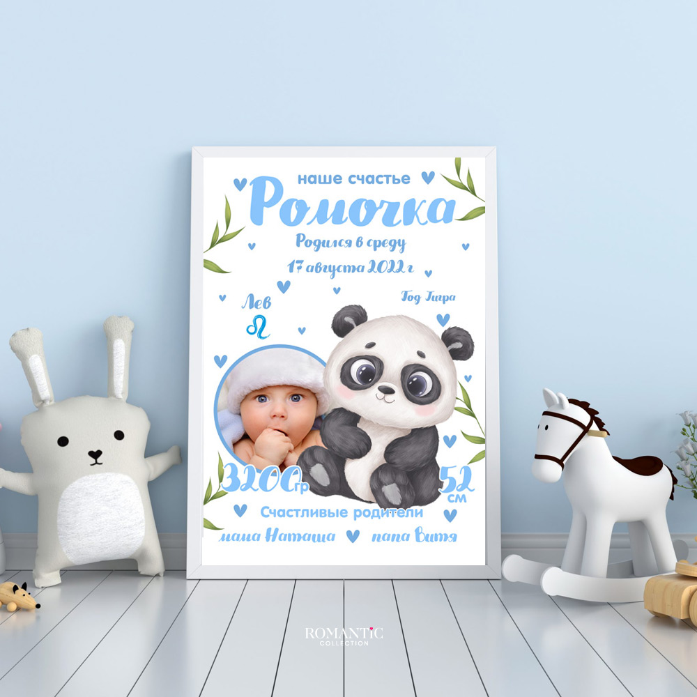 Плакат метрика создать онлайн