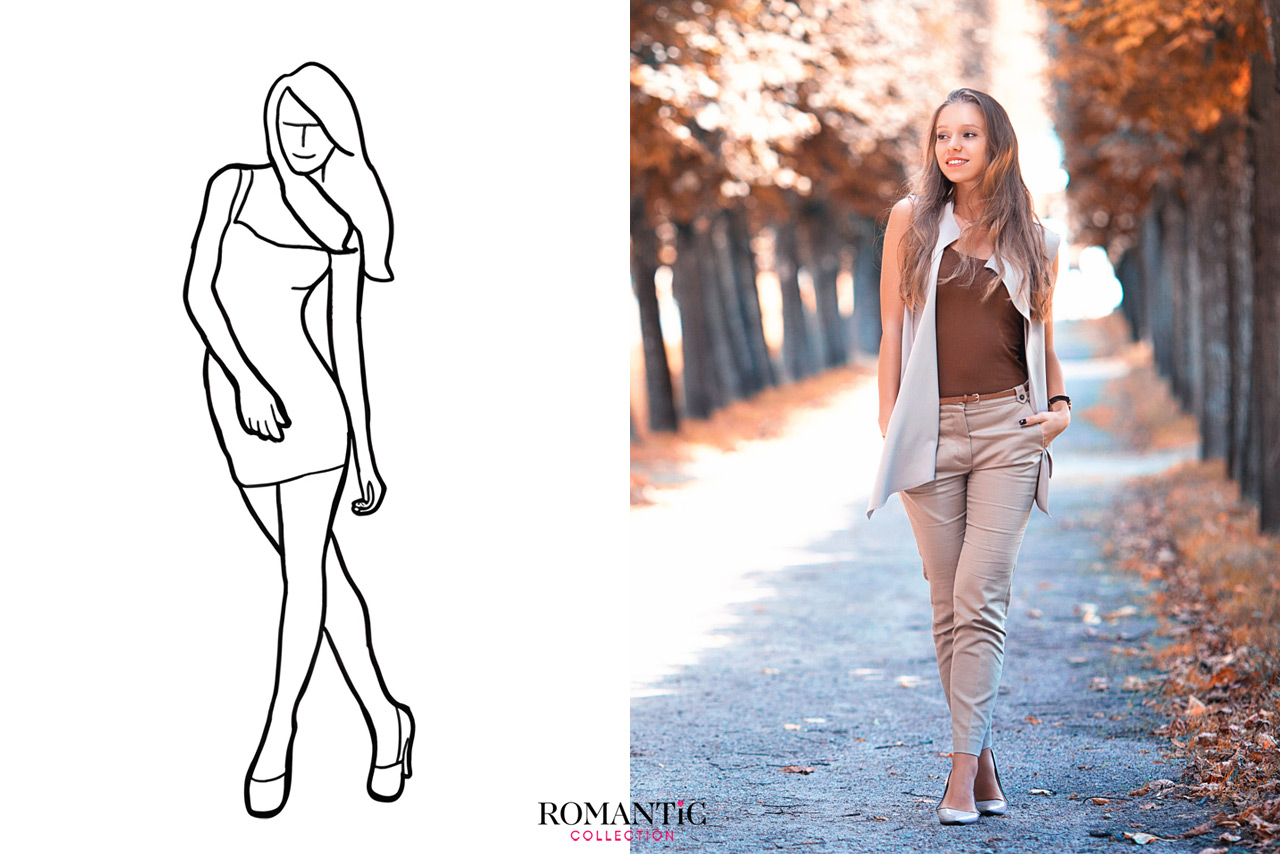 Фото модели в движении