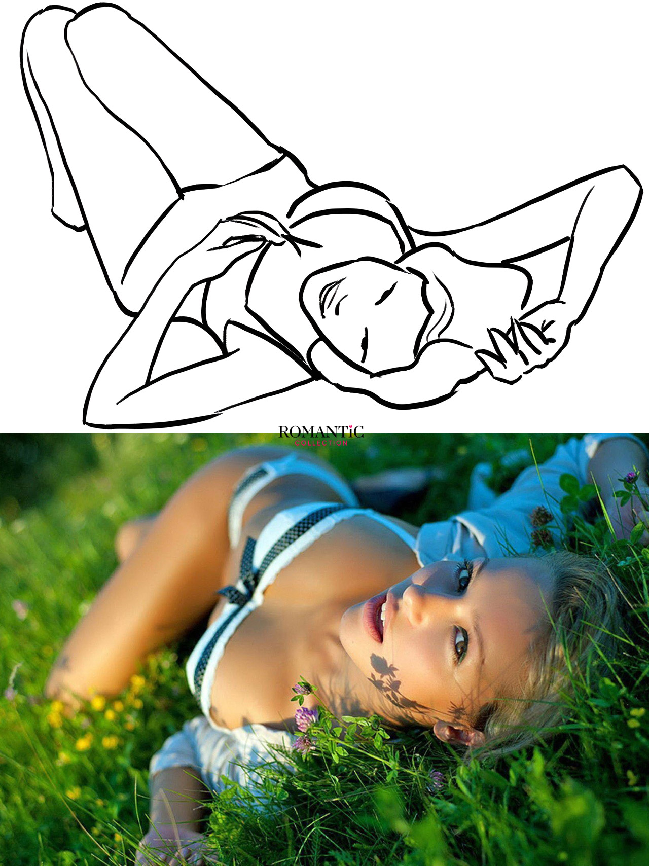 Красивая поза девушки для фото