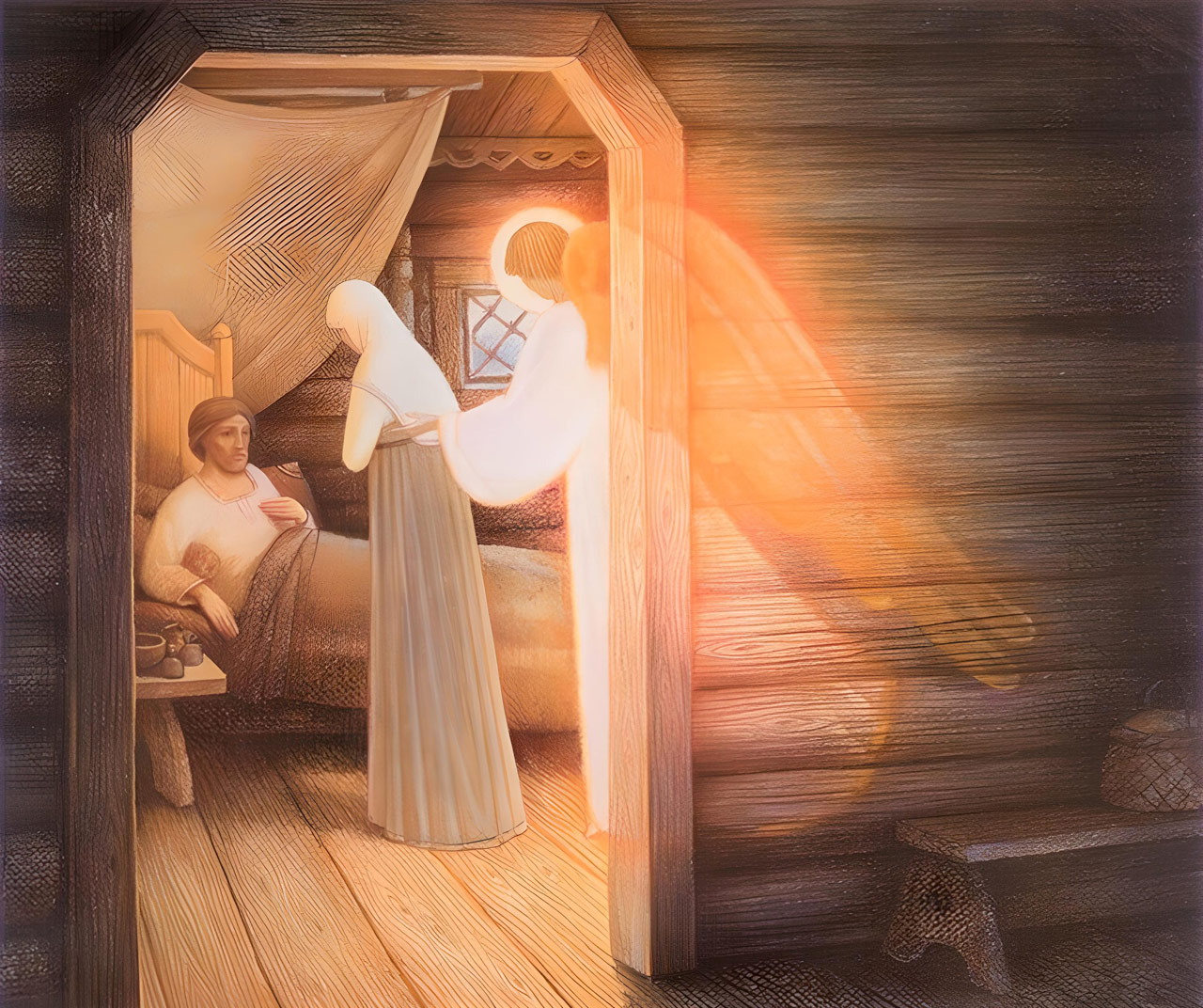 Февронья лечит больного Петра