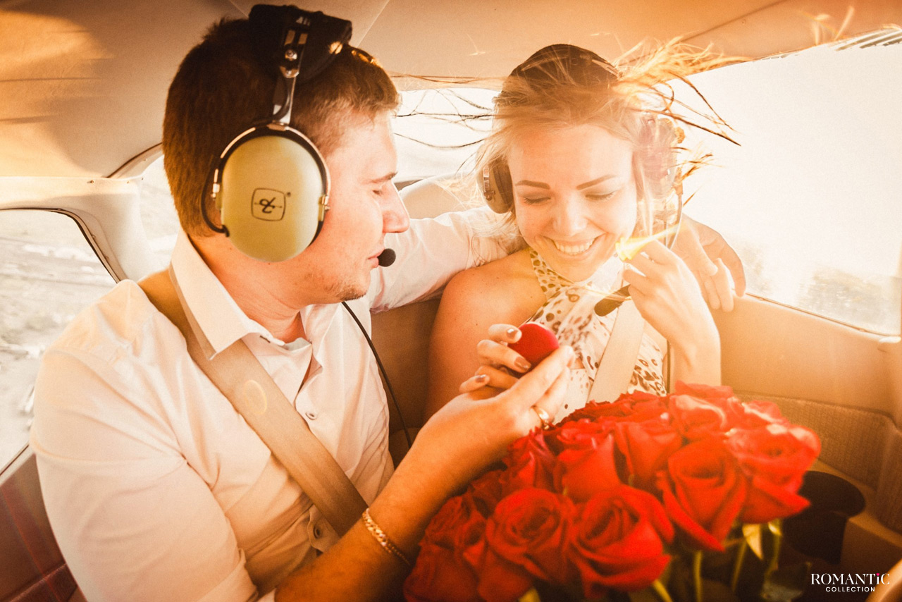 Предложение руки и сердца в вертолете