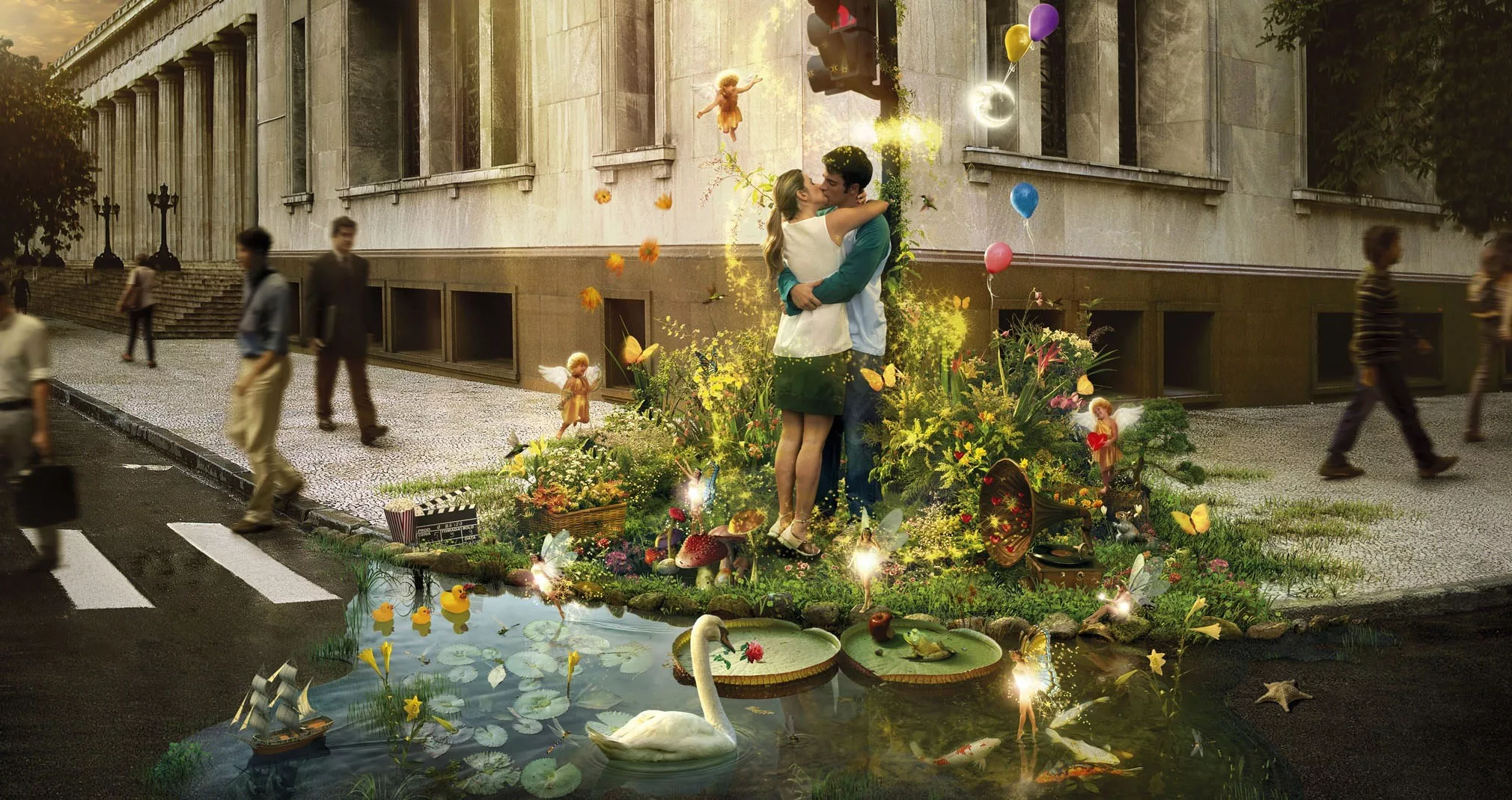 Поцелуй обои