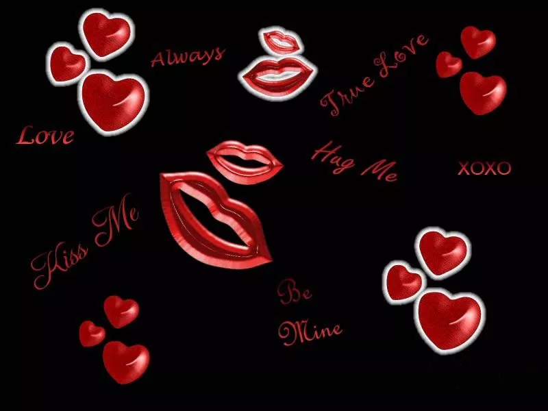 Поцелуй обои