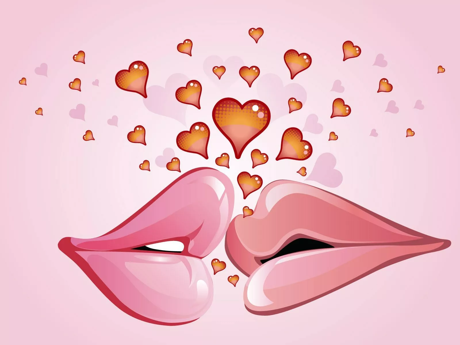 Поцелуй обои