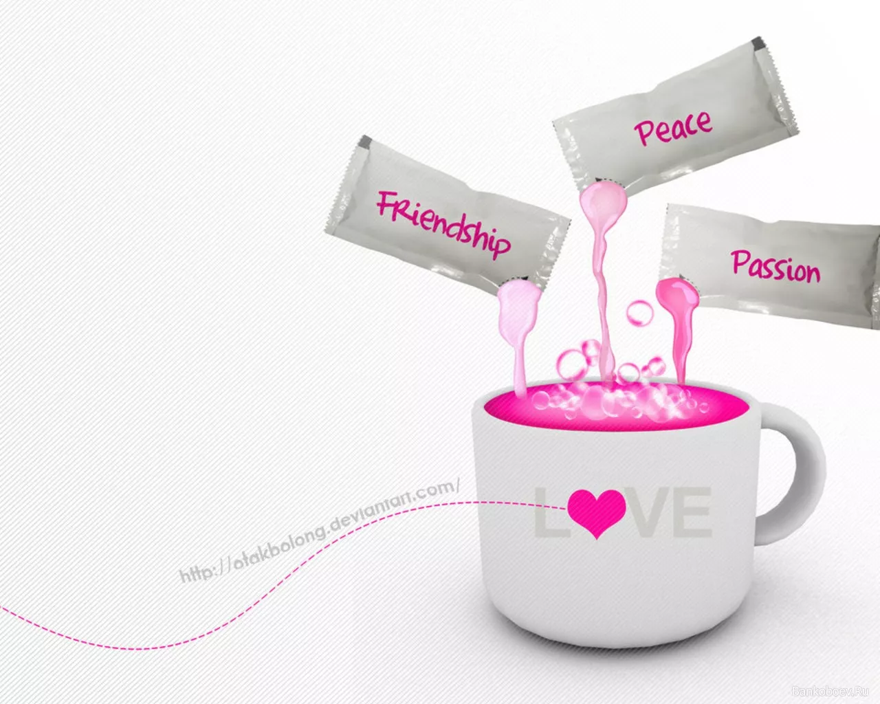 Love friendship peace passion