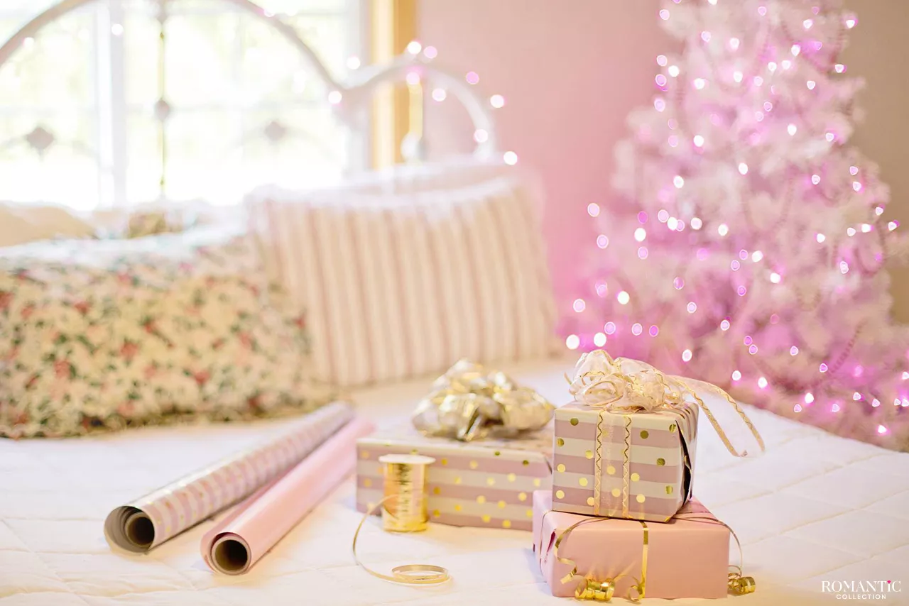 Коробка в гирляндах