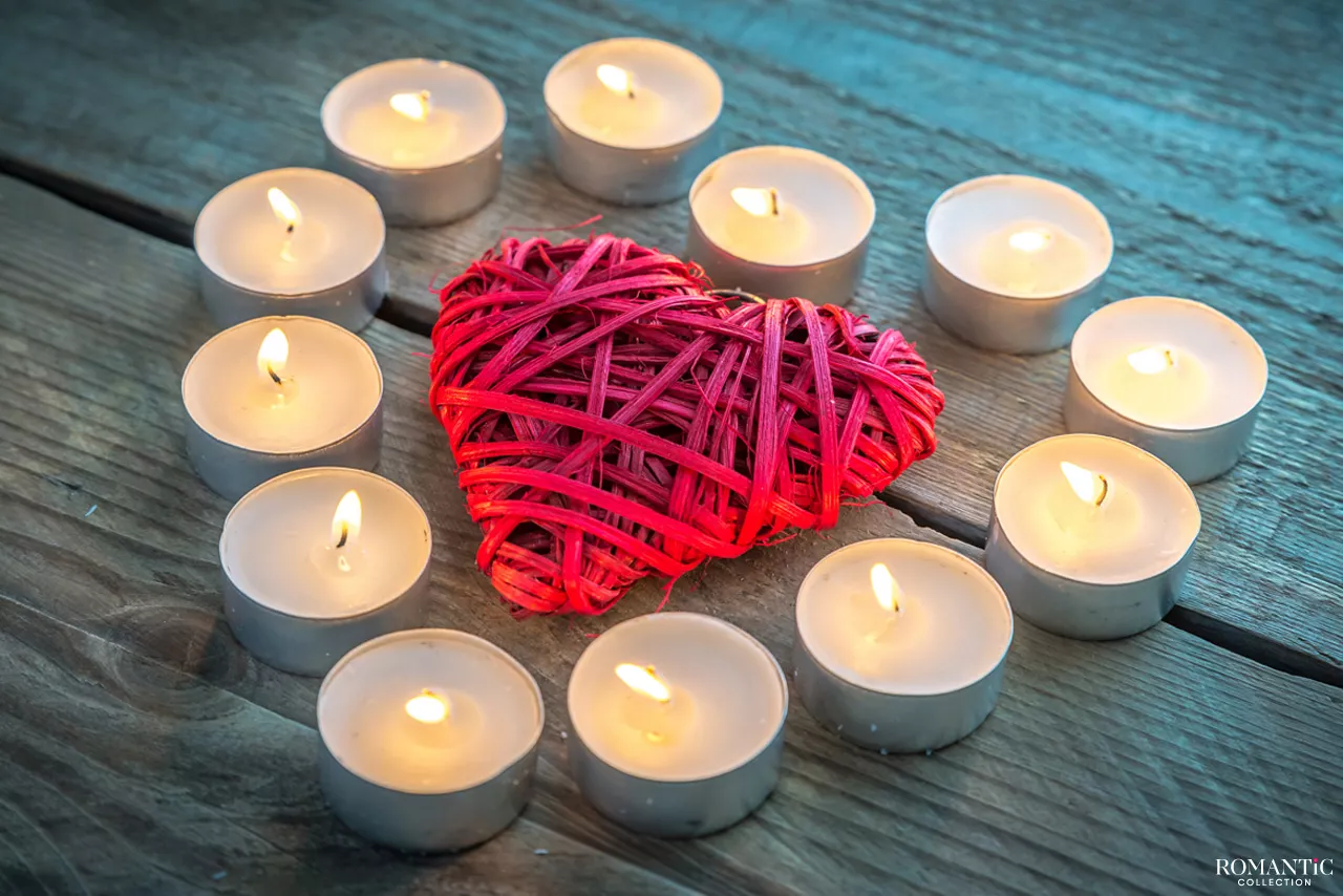 Сердце из свечей