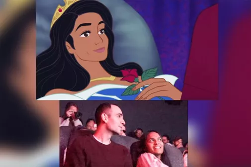 Видео: Сказочное предложение руки и сердца в кинотеатре