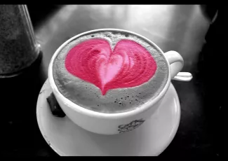 Обои о любви: Сердце капучино