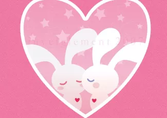 Обои о любви: Зайчишки