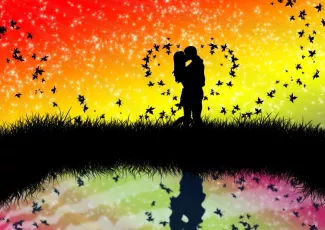 Обои о любви: Влюблённая пара