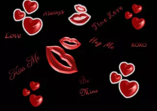 Обои о любви: Поцелуй обои