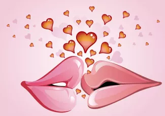 Обои о любви: Поцелуй обои