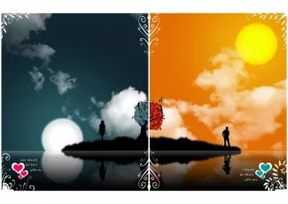 Обои о любви: Он и Она, День и Ночь