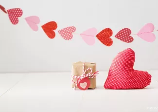 День святого Валентина: Гирлянда из сердечек