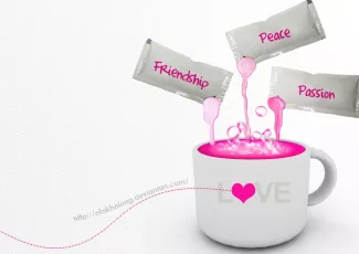 Обои о любви: Love friendship peace passion