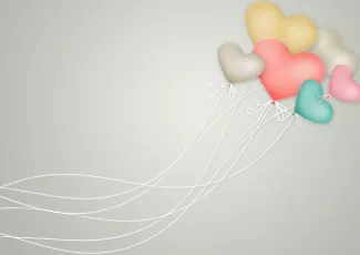 Обои о любви: Шарики-сердечки