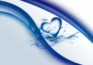 Обои о любви: Синее сердце