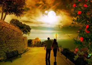 Обои о любви: Прогулка по набережной