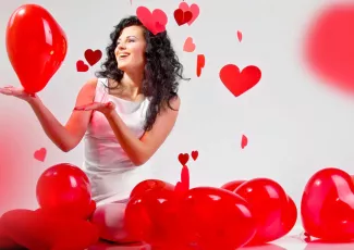 Обои о любви: День святого Валентина: шарики