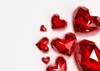 Обои о любви: Хрустальные сердечки